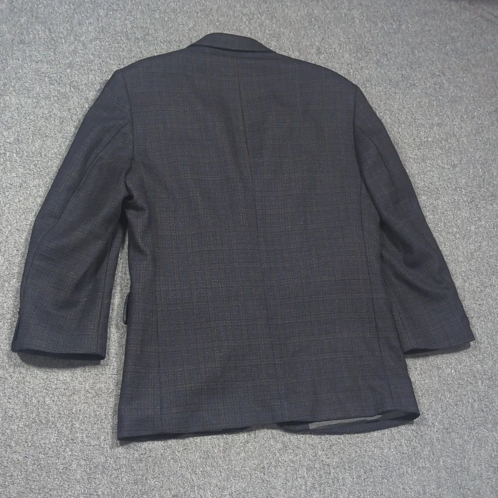 Oscar de la Renta‎ Jacket Black Check 38S Wool Sports Coat Blazer